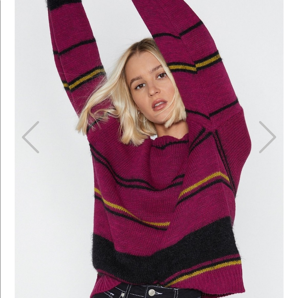 nasty gal cozy striped sweater